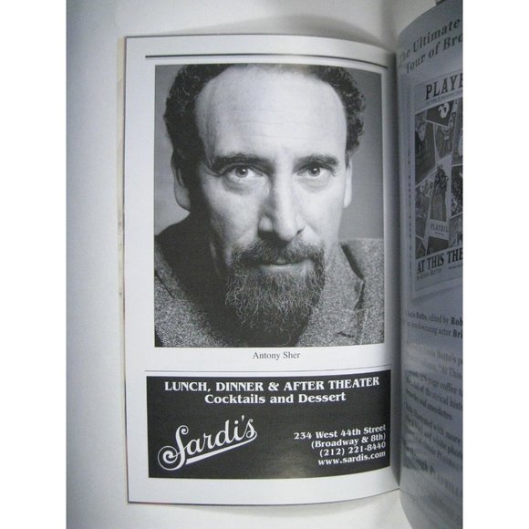 Primo Playbill 2005 The Music Box Theatre Antony Sher Ticket Flyer - Picture 9 of 10